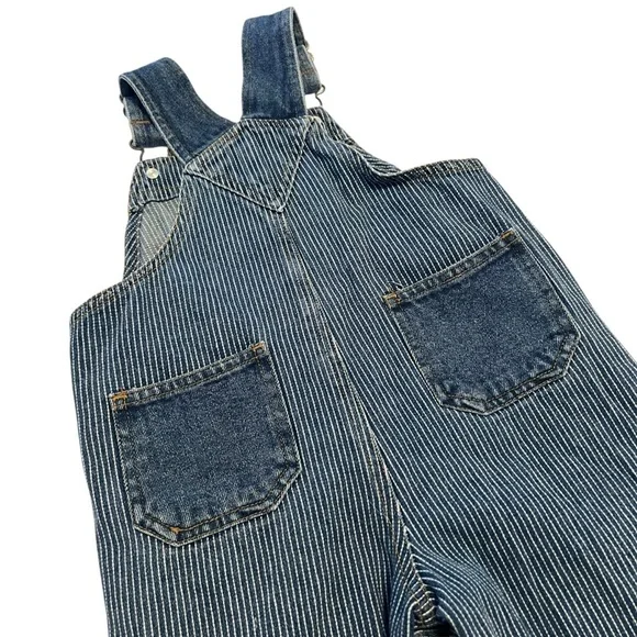 Vintage Small Steps Railroad Stripe Overalls – 24M | T is for Trucks - Picture 6 of 8